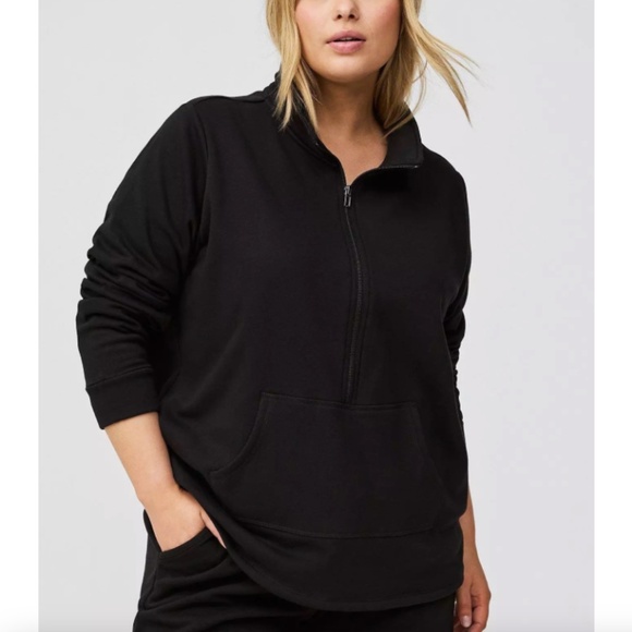 Torrid - Sleep Cloud Fleece Cozy Half Zip Black Collared Lounge Pullover -  2X - Picture 1 of 10